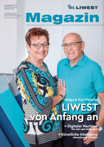 Cover LIWEST Magazin #03 Oktober 2023 Helga & Karl Peterka