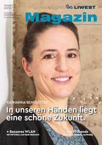 LIWEST Magazin 01 März 2024 Cover LIWEST Magazin #01 März 2024 Katharina Benedetter