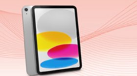 Hellroter Hintergrund mit Symbolbild iPad11