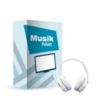 LIWEST Produktbox Musik-Paket mit weißem Kopfhörer daneben