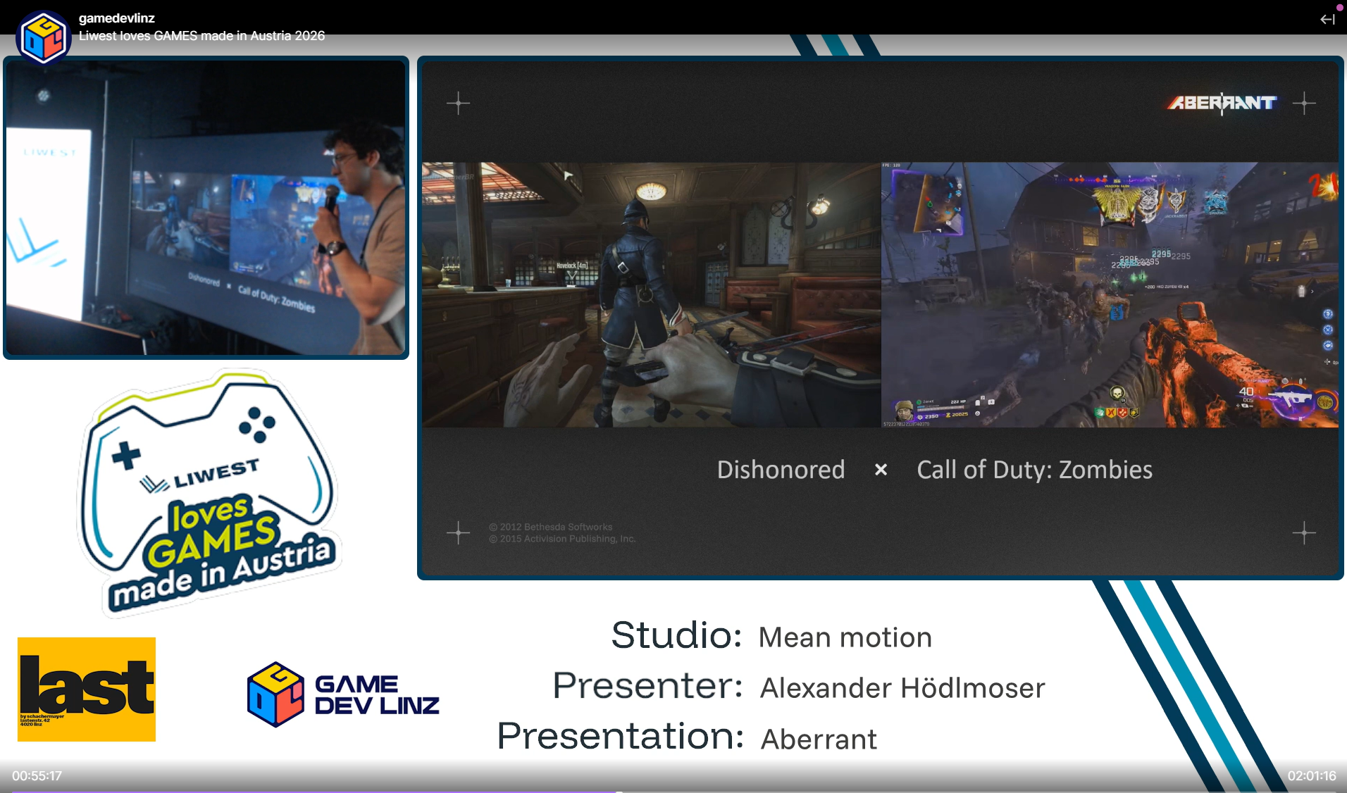 LIWEST loves Games made in Austria Show - Aufzeichnung der Live Übertragung der Vorträge