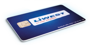 LIWEST Smart Card Foto. Karte mit Aufschrift Liwest