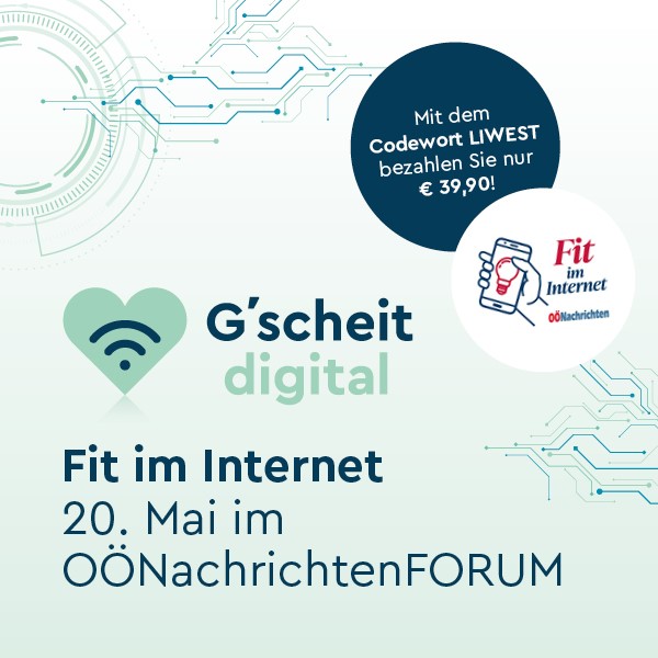 Hellgüner Hintergrund mit Leiterplattenstruktur in blau linksunten und rechtsoben, Überschrift 