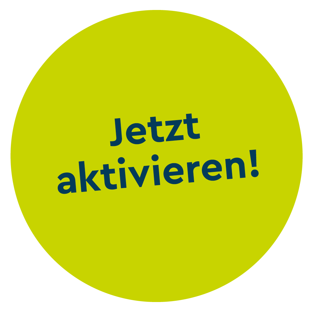 Hellgrüner Button mit Text "Jetzt aktivieren!"