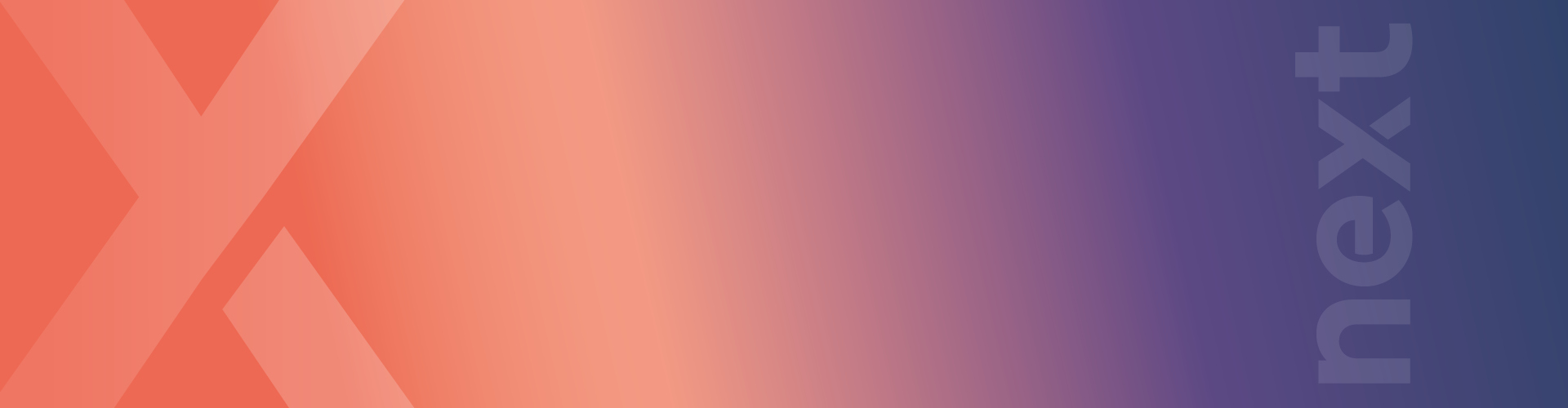 next Hintergrund von hellrot auf dunkelblau von links nach rechts