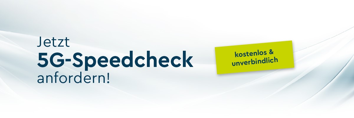 LIWEST 5G-Speedcheck mit grüner Störerbox "kostenlos und unverbindlich"