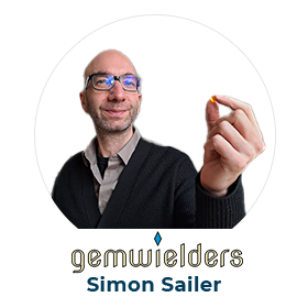 Foto von Simon Sailer mit Aufschrift Gemwielders
