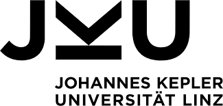 Logo JKU – Schwarze Schriftzug JKU oben gr0ß und Johannes Kepler Universität Linz unten auf weißem Hintergrund