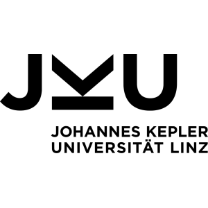 Logo der JKU: Schwarzer Schriftzug "JKU", darunter ist ebenfalls in schwarz "Johannes Kepler Universität Linz".