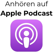 Text "Anhören auf Apple Podcast" mit Apple Podcast Logo