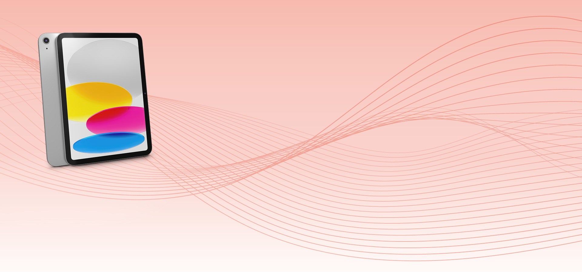 Hellroter Hintergrund mit Symbolbild iPad11