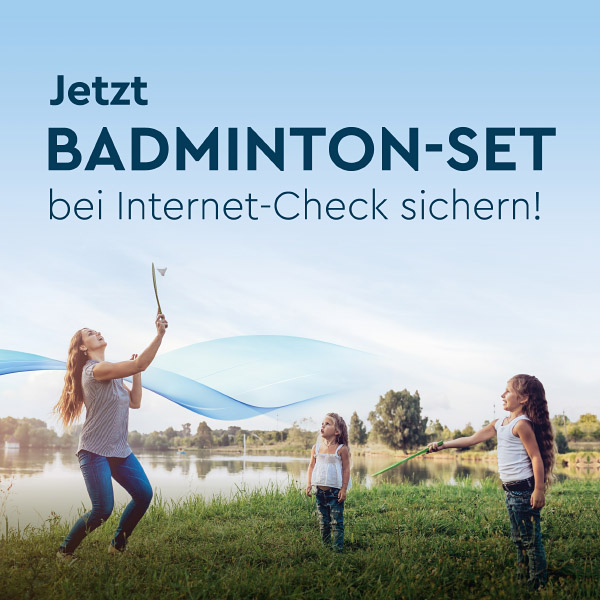 LIWEST Internet-Check + Badminton-Set